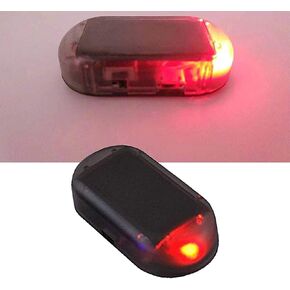 LED Solar Car Alarm - محاكاة نظام أمن التقليد ، مصباح وميض تحذير من سرقة وميض (مصباح LED إنذار السيارة) (الأزرق)