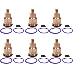Set of 6 Injector Sleeve Cup Tube Kit for Volvo Mack Truck D11 Engine 21351717 2124700 7485121085 7421351717