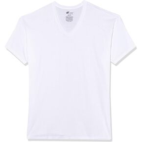 Hanes Men's Tagless V-Neck Undershirt White