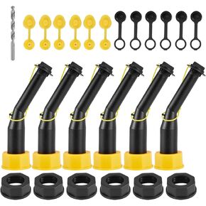 مجموعة فوهة يمكن أن تنبس الغاز بديلة Universal Kit Universal ankproof angle screen screen screet cap bit bit for old gas can 6 pack