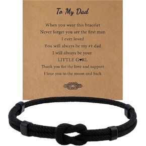 LINY Adjustable String Knot Bracelet Gifts for Son Nephew, Handmade Nautical Braided Rope Bracelets for Men Infinity Knot Bracelet Anniversary Birthday Graduation Gifts for Nephew Son