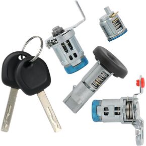 Lock Cylinder Set for Door Handle/Tailgate Latch/Ignition Switch 13590041 84668679 Compatible with 2014-2019 Chevy Chevrolet Silverado/GMC Sierra Truck 1500 2500 3500