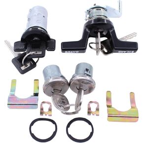 Motoku Ignition Switch أسطوانة قفل الباب الأمامي للباب الأمامي ل CHEVY C10 C20 C30 K10 K30 Blazer S10 1979-1994