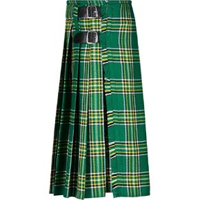 Traditional Irish Green Tartan 5 Yard Kilt Highlander Dress Kilt for Men's Scotland Scottish Kilt