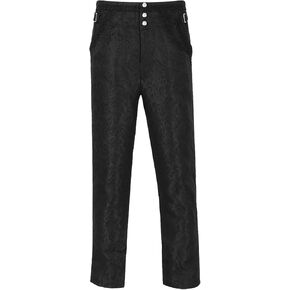 الرجال السراويل القوطية القوطية Cosplay Costume Vampire Vampire Steampunk Victorian Black Pants
