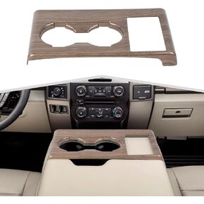 Carbon Fiber Armrest Cup Holder Panel Cover Trim Interior Accessories Compatible with Ford F250/F350/F450/F550 2015-2020