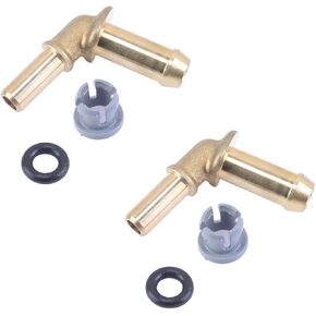 DUNSIHUI 2PCS LR049990 Thermostat Water Outlet Tube Connector Upgraded Metal Fit for Range Rover Sport Discovery4 C2Z28258 L494 L405