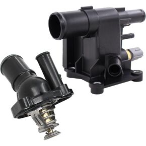 Thermostat Housing and Engine Coolant Water Outlet w/Sensor Set for Mazda 3 2007-2013 5 2012-2014 6 2009-2013 CX-7 2010-2012