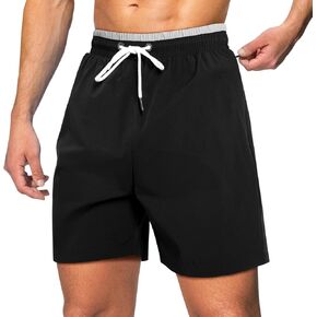 GINGTTO Mens Swim Trunks 5" Inseam with Mesh Lining Quick Dry Swim Shorts Bathing Suit