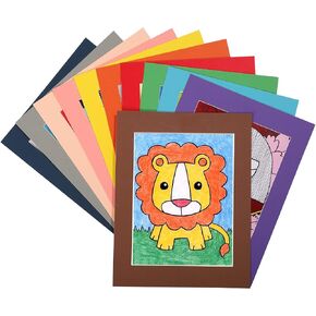 12 Pack A4 Paper Frames for Kids Drawing ، عرض Ivory Display 8.5x11 إطار صورة من الورق المقوى مع فيلم PVC.