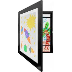 الافتتاح الأمامي للفنون الفنية للأطفال ، إطارات A4 Kids Art ، مفتوحة أمامية ، قابلة للتغيير ، شاشة الجدار ، تخزين الرسم - يحمل 100 جهاز كمبيوتر مثالي للرسم والفن