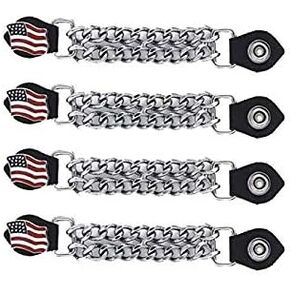 Dream Apparel Dealer Leather U.S.A Flag Vest Extender Black (pack of 4)