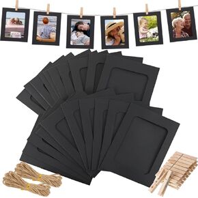 20 PCS Paper Picture Frames 4x6 "Photo Photo Frames Diy Clip MovieLs Hanging Photo Display Banner للمنزل والفصول الدراسية والمكتب والزفاف وديكور الجدار