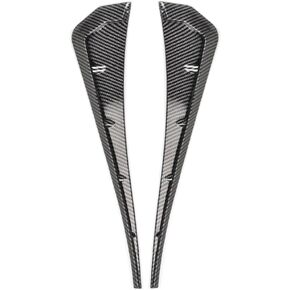 Universal Car Fender Side Vents, Air Flow Intake Hole Grille ， Side Marker Air Wing Vent Trim Cover ， Fender Decorative Spoiler。The Whole Back is Double-Sided Glue (Black)