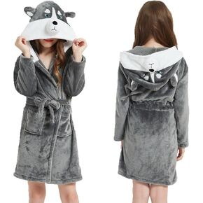 Animal Hooded Robe - Unisex Loungewear, Animal-Themed Bathrobe for Kids, Boys & Girls, Christmas or Birthday Gift in Kuwait
