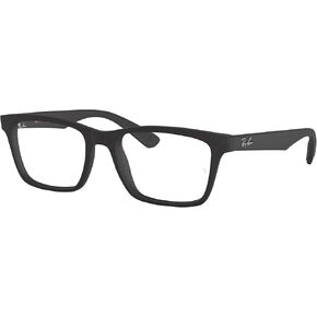 Ray-Ban RX7025 Eyeglasses Bundle: RX 7025 2077 Matte Black and Universal Anti-slip Silicone Leash