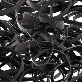 Tactical Rubber Bands Size #84 (3 1/2'' x 1/2''), 50 Pcs Black Thick Large Extra Wide Strong Heavy Duty Rubber Bands Heat Cold UV Resistant for Hunting Hiking Backpacking Camping Survival (50)