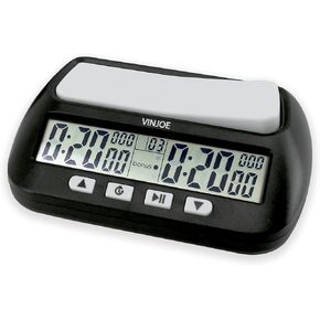 VINJOE Chess Clock Digital Chess Timer Professional for Board Games,Portable Digital Chess Clock & Game Timer with Basic,Bonus,Delay and Positive Time Features Best Gifts for Christmas (Blue) in Kuwait