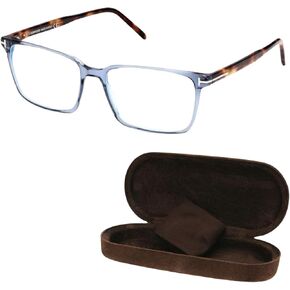 Tom Ford FT5802-B Rectangle Shape Eyeglass Frame + Bundle With eSHADES Eyewear Cleaning Kit