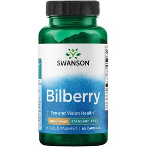 SWANSON Extra-Strength Bilberry (Standardized) 100 Milligrams 60 Capsules
