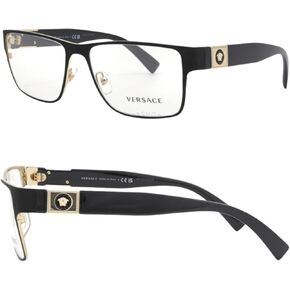 Versace VE1274 Medusa Rectangle Shape Frame مع حزمة مجموعة النظارات الفاخرة