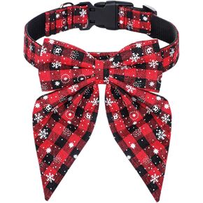 طوق الكلب عيد الميلاد Malier مع ربطة عنق ، الياقات الكلاسيكية الكلب الأحمر الكلب للفتاة والفتى ، طيور جرو الكلب اللطيفة القابلة للتعديل للكلاب الصغيرة المتوسطة الكلاب الأليفة (كبيرة ، حمراء) in Kuwait