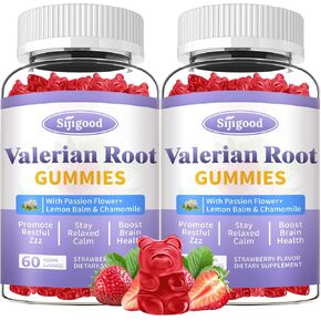 2 Pack Valerian Root Grote Grothic ، ملحق جذر Valerian لـ ZZZ ، الاسترخاء والهدوء ، ملحق عشبي طبيعي للرجال والنساء ، خالية من الميلاتونين ، نباتي ، غير محلي ، نكهة الفراولة ، 60 عددًا