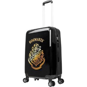 Harry Potter Suitcase for Kids Teens Hogwarts Hard Shell Luggage Rolling Suitcase 4 Wheels & Extendable Handle Travel Essentials for Vacations Trips (M/26.37Inch - 60L, Black)