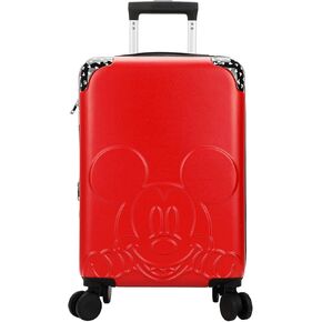 Bioworld Disney Mickey Mouse Red 20" Adult Hardside Rolling Luggage