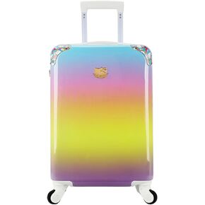 Bioworld Hello Kitty Gold Character Patch Rainbow Gradient 20" Rolling Luggage