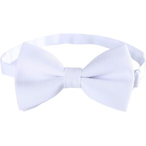 Kajeer Classic Pre-Tied Mens Bow Ties Formal Adjustable Solid Tuxedo Bowtie for for Adults & Children