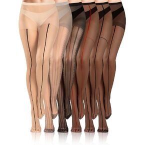 6 Pairs Women Fishnet Thigh High Stockings Lace Tights Spider Web Fishnets Leggings Mesh Pantyhose for Halloween