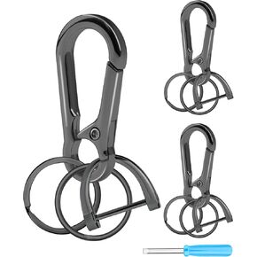 Fiveizero 13pcs keychain chain kit ، حلقة المفاتيح ومقطع سلسلة المفاتيح ، حلقة د ، حلقات مفاتيح كبيرة ، حلقة مفاتيح لمفاتيح السيارات المنزلية ، المكتب
