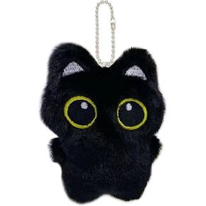 Black Cat Bag Charm, Cute Cat Plush Keychain, Black Cat Gifts for Handbags Backpacks Purse Keychain Accessories Charm Cat Lover Gifts