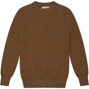 CUNYI Boys Girls Crewneck Sweater Long Sleeve Pullover Thermal Wool Solid Knit Top