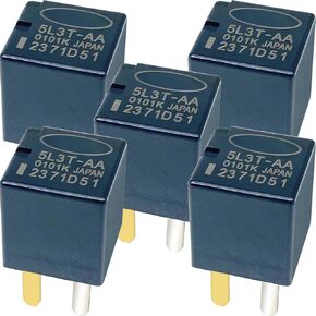 5-Pack 5L3T-AA 12VDC 20A 4-Pin SPST Automotive Relay - Compatible with Ford F-150 (2004-2020), Escape (2013-2019), Explorer (2011-2019) - Fixes AC Compressor, Blower Motor & Electrical Failures