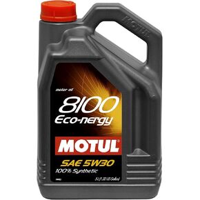 Motul 007229-4PK 8100 Eco-nergy 5W-30 100 Percent Synthetic Fuel Economy Gasoline and Diesel Lubricant - 5 Liter, (Case Pack of 4)