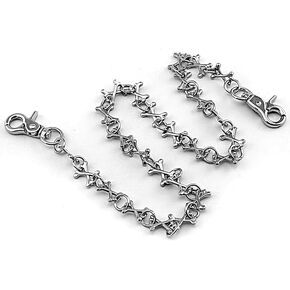 Studded Pants Chain for Men Women - Punk Charms Goth Heavy Metals Style Skull Body Chain