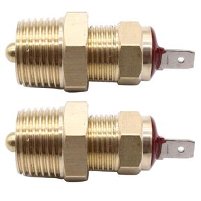 2 pcs/Set SHLPDFM 175 to 185 Degree Electric Engine Cooling Fan Thermostat Switch 3/8-18 NPT Compatible with 10" 12" 14" 16" Fan