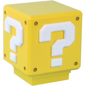 Super Mario Mini Question Block Light - Super Mario Bros. Super Mario Bros. البضائع أو غرفة النوم أو غرفة اللعبة ، هدية Gamer Retro ، بطارية تعمل | بالادون