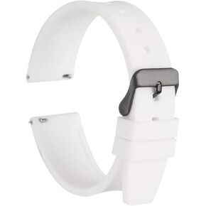 HARFINGTON Silicone Watch Band Quick Release Flexible Soft Rubber Watch Strap with Stainless Steel Clasp Replacement Wristband for Men Women