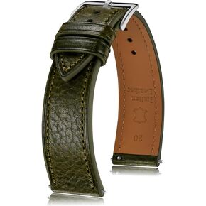 Getalia Italian leather Watch Band Tuscany Natural Vegetable-Tanned Full Grain Genuine Leather,18mm 19mm 20mm 21mm 22mm Quick Release Replacement Watch Straps for Men and Women Thin and Soft
