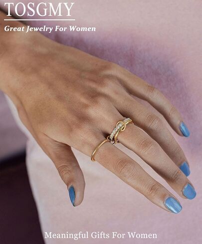 Gold Silver Rings for Women Non Tarnish 18K Gold Plated Stackable Rings Dainty Cubic Zirconia Statement Rings Wedding Band Thumb Ring Mixed Metals Stacking Rings Set Size 6 7 8 9 10 Jewelry Gifts in Kuwait