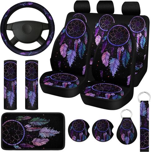 15 PCS COR COR COVERS CORPLES CAR COR COVERS COVER COVER COVER COVER COVER PALDS ARMREST PAD PAD CUPTERS MEALTORS MEAR MOVERS TRUCK SUV (DREAMCATCHER) in Kuwait