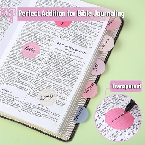 Mr. Pen- Transparent Sticky Note Set, 560Sheets, Colorful, Round Transparent Sticky Notes Set, Bible Sticky Notes Clear Sticky Notes Transparent, Bible Notes, Transparent Sticky Notes for Bible Study in Kuwait