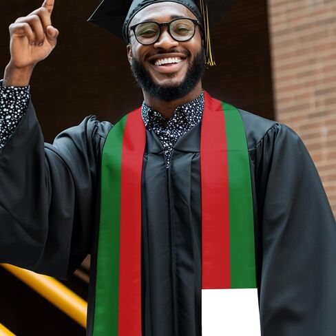 National Flag Graduation Stole Embroidery Sash for Study Aboard International Students Adult Unisex in Saudi Arabia