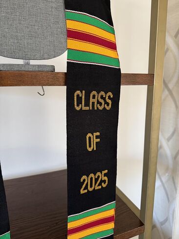 Ovaltag Nursing Graduation Stole, Kente Sash, RN with Medical Logo, Class of 2025 in Kuwait