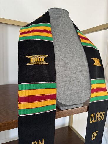 Ovaltag Nursing Graduation Stole, Kente Sash, RN with Medical Logo, Class of 2025 in Kuwait