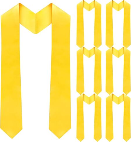 FOIMAS 6pcs Graduation Stoles,70 Inches Plain Graduation Sash Honor Stole for 2025 Graduation Ceremony Party Supply in Saudi Arabia
