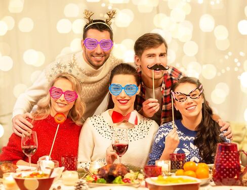 80s نظارات مصراع نيون 6pcs 90s الرجعية على الطراز البلاستيكي حفلة زنزانة تفضل الديسكو للنساء الأزياء الهالوين in Kuwait